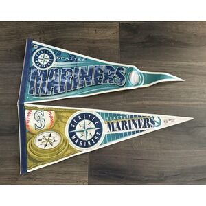 2 Vintage MLB Seattle Mariners  Pennant  30" Wincraft